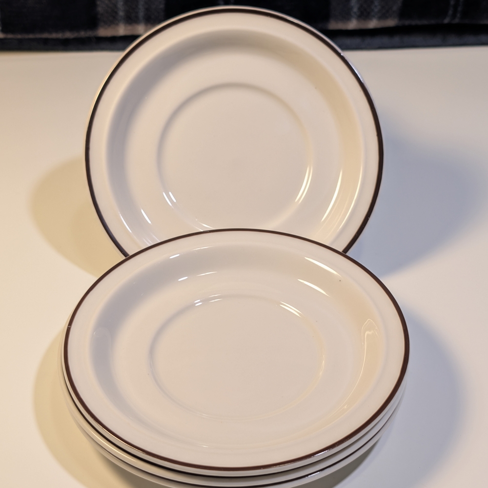 4 Royal Doulton Ting Saucers Lambethware LS1012 Vintage 1974 England 6" B&B